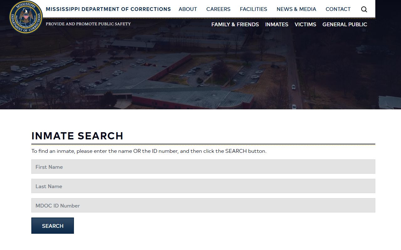MDOC inmate search fields for Franklin County sentenced inmate lookup